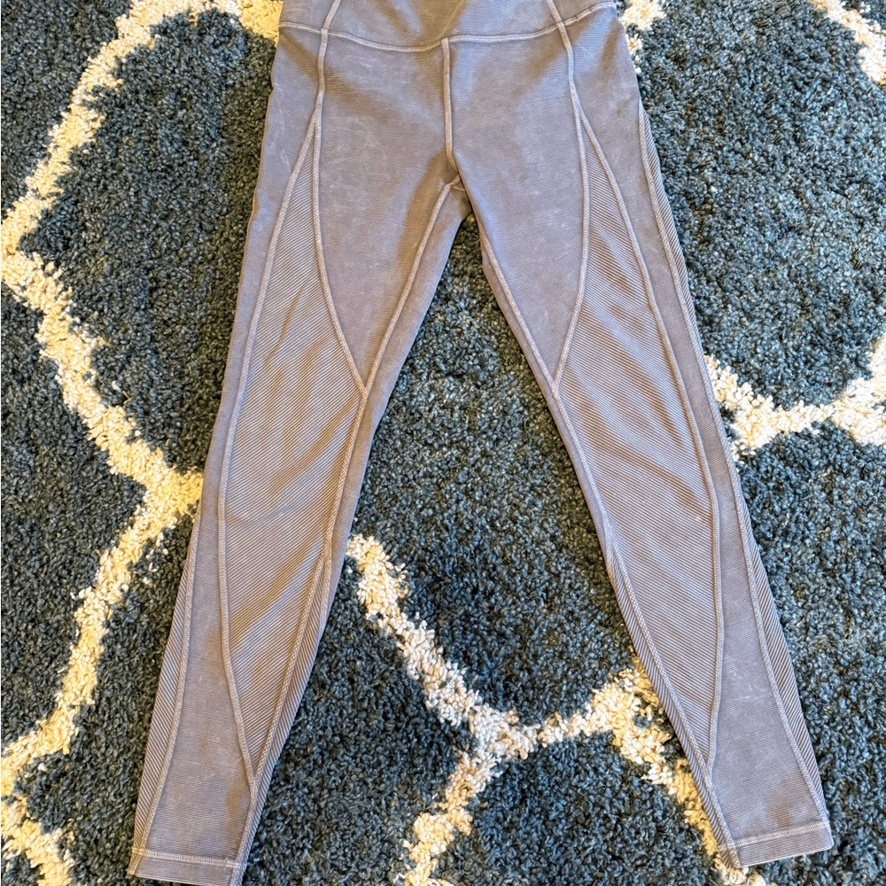Lululemon Wunder Under High Rise Snow Washed - Washed Luna - Ribbed - Picture 2 of 4